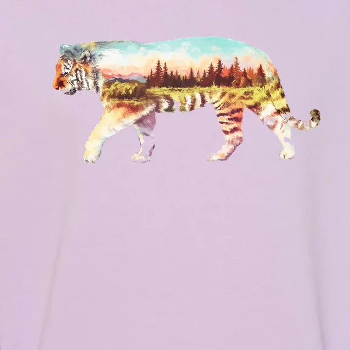 Adventurous Tiger Wilderness Graphic Garment-Dyed Sweatshirt