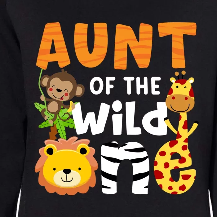 Aunt The Wild One Zoo Birthday Safari Jungle Animals Party Gift Womens California Wash Sweatshirt