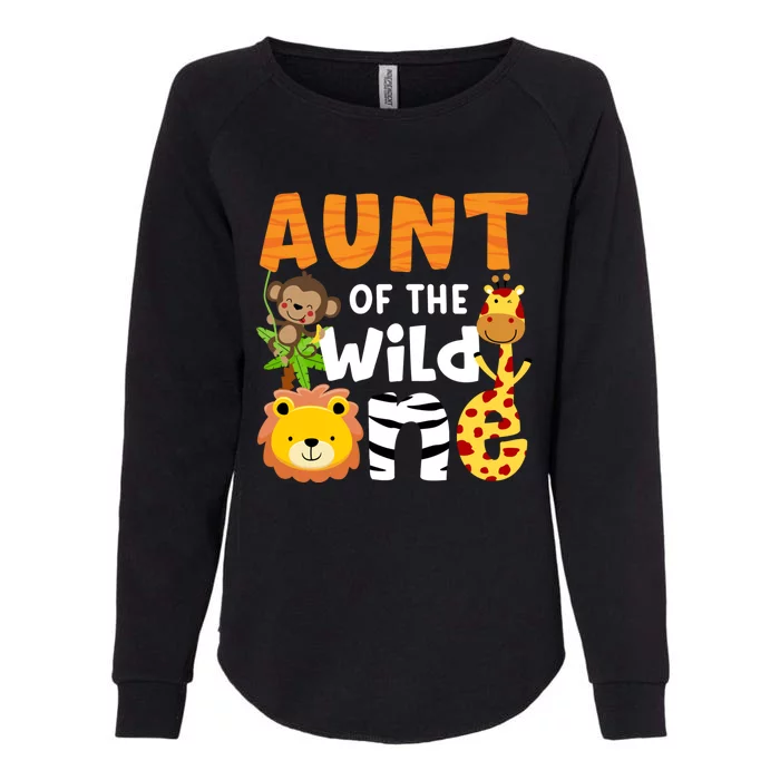 Aunt The Wild One Zoo Birthday Safari Jungle Animals Party Gift Womens California Wash Sweatshirt