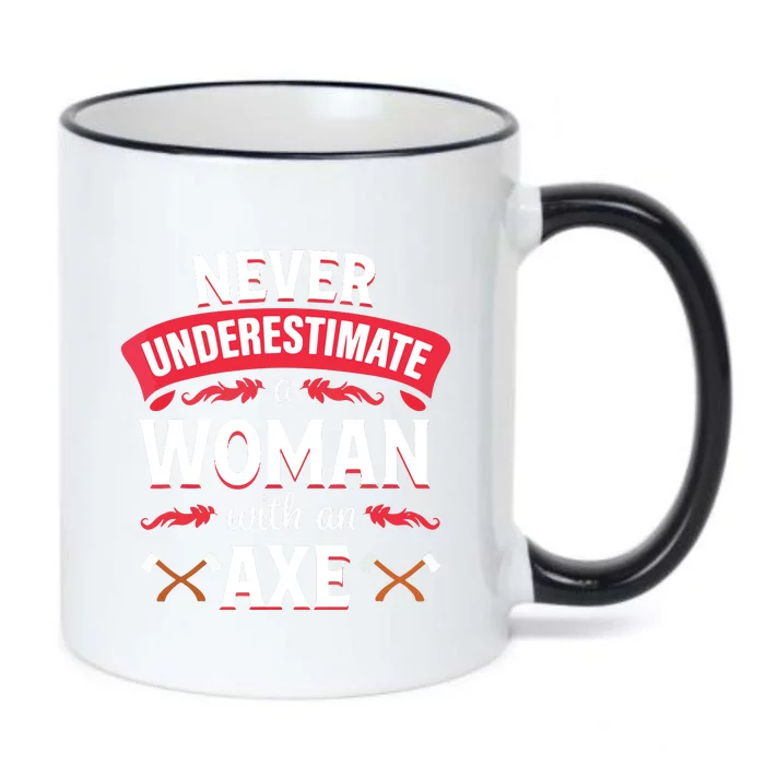 Axe Throwing Women Funny Hatchet Lumberjack Black Color Changing Mug