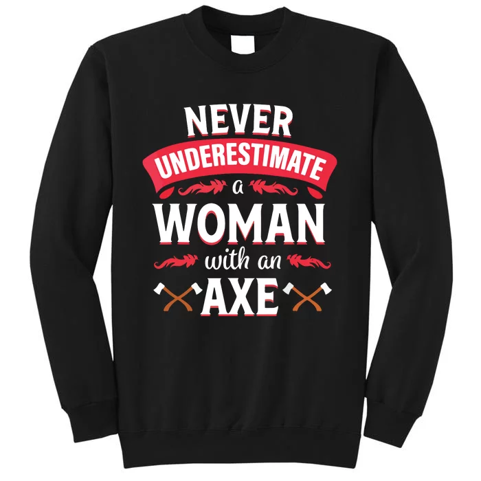 Axe Throwing Women Funny Hatchet Lumberjack Sweatshirt