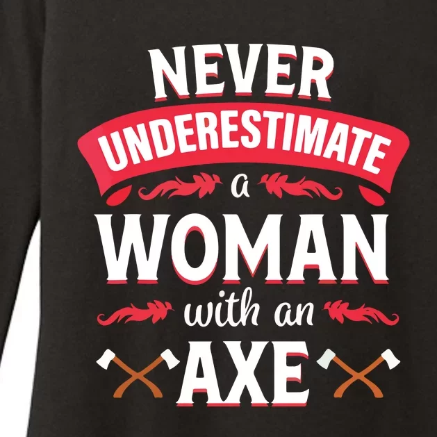 Axe Throwing Women Funny Hatchet Lumberjack Womens CVC Long Sleeve Shirt