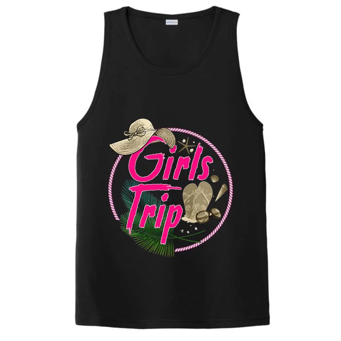 Awesome Trip Women Besties Ladies Cruise Lovers Performance Tank