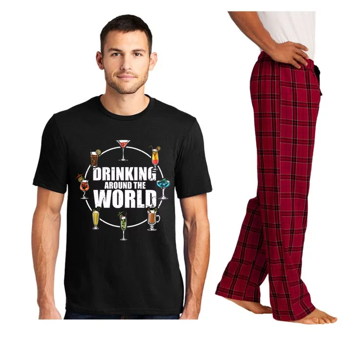 Around The World Ing Lover Alcoholic Beverage Gift Pajama Set