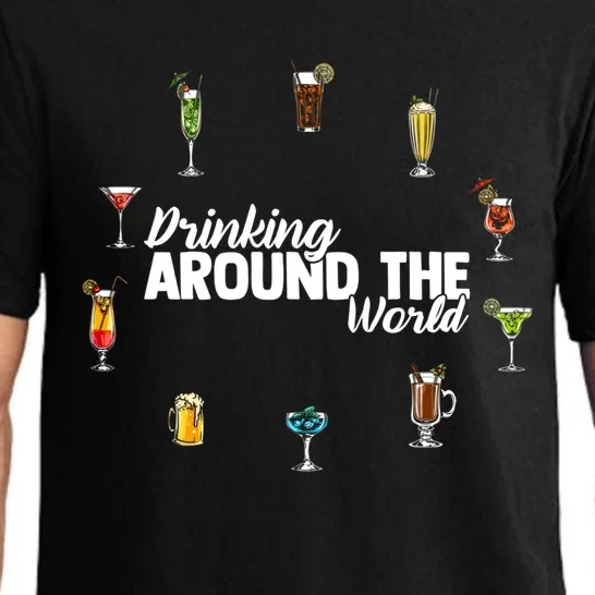 Around The World Ing Lover Alcoholic Beverage Gift Pajama Set