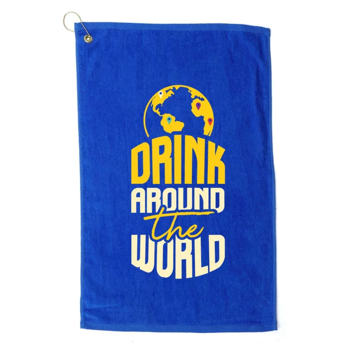 Around The World I Ing Outfit I Ing Funny Gift Platinum Collection Golf Towel