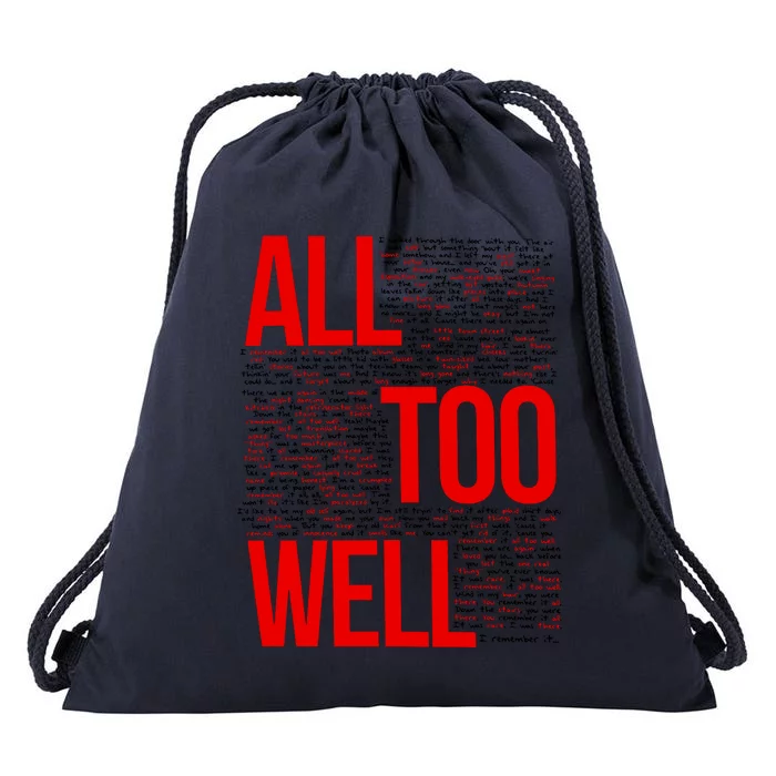 All Too Well Swiftie Drawstring Bag