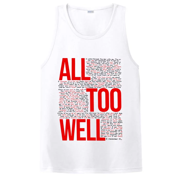 All Too Well Swiftie Performance Tank