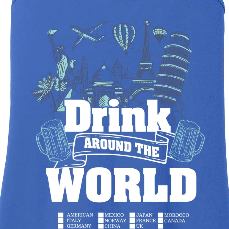 Around The World Traveler Cool Gift Ladies Essential Tank