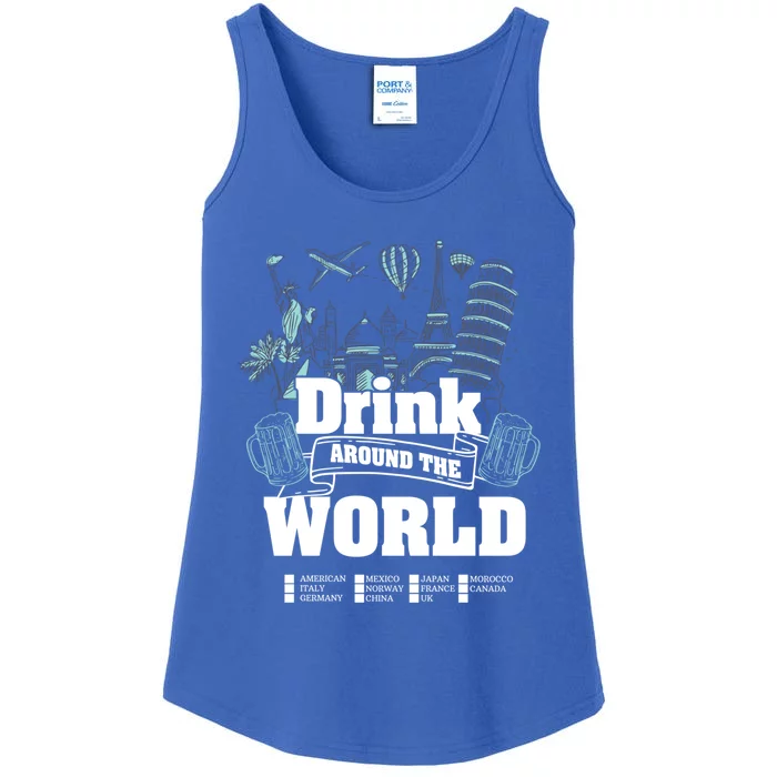 Around The World Traveler Cool Gift Ladies Essential Tank