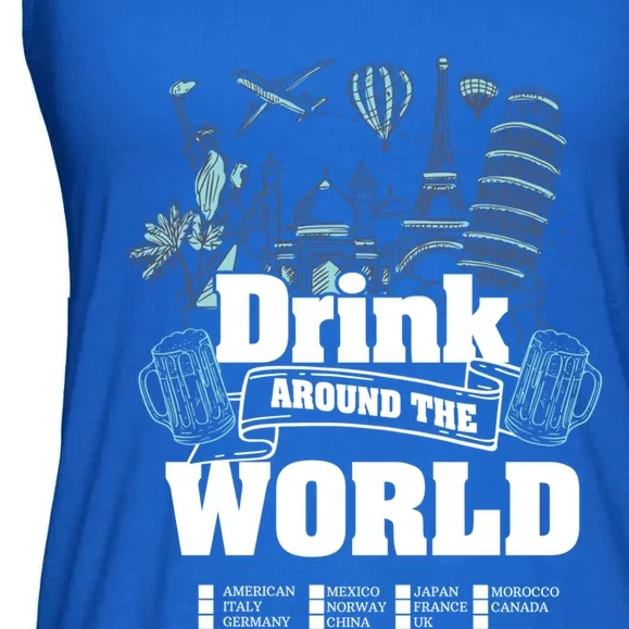 Around The World Traveler Cool Gift Ladies Essential Flowy Tank