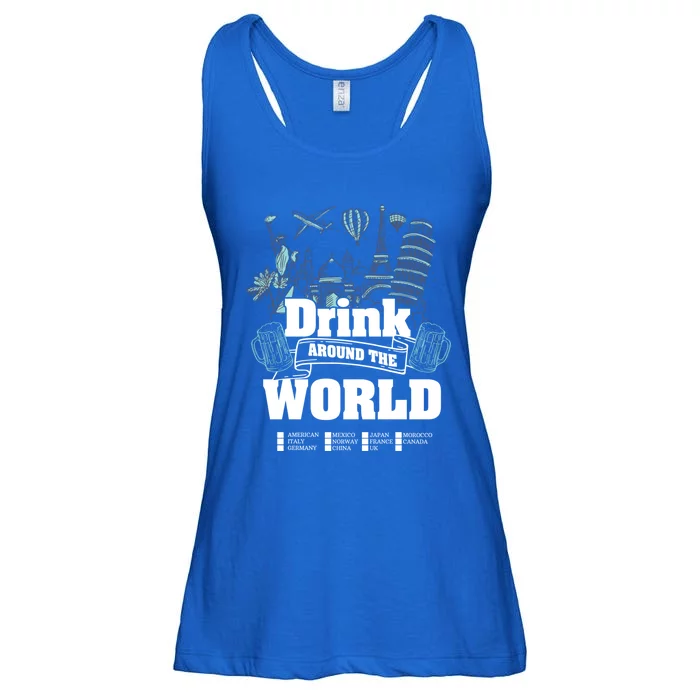 Around The World Traveler Cool Gift Ladies Essential Flowy Tank