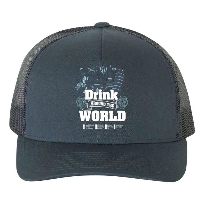 Around The World Traveler Cool Gift Yupoong Adult 5-Panel Trucker Hat