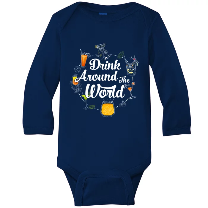 Around The World I Around The World Epcot Great Gift Baby Long Sleeve Bodysuit