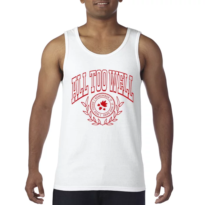 All Too Well Swiftie Tank Top