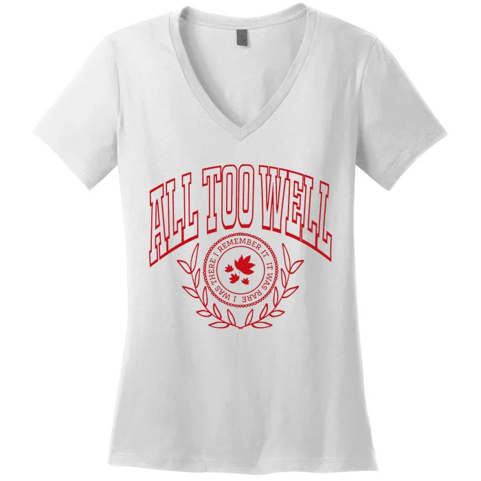 All Too Well Swiftie Women's V-Neck T-Shirt