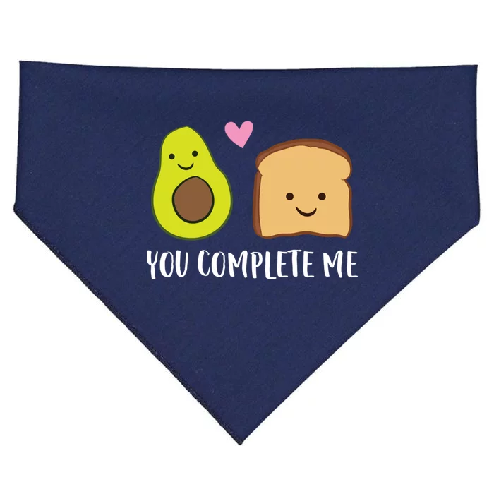 Avocado Toast You Complete Me Valentines Day Avocado Toast USA-Made Doggie Bandana