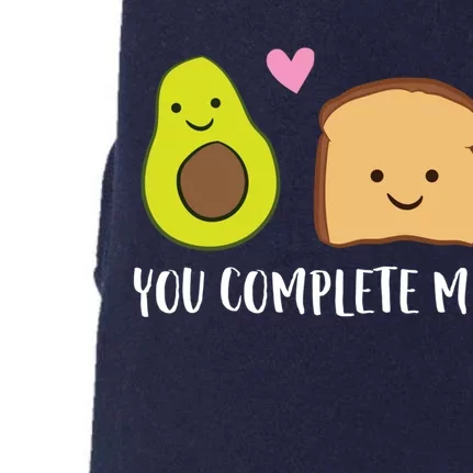 Avocado Toast You Complete Me Valentines Day Avocado Toast Doggie 3-End Fleece Hoodie