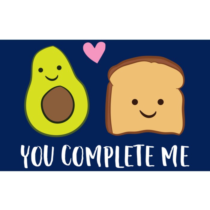 Avocado Toast You Complete Me Valentines Day Avocado Toast Bumper Sticker