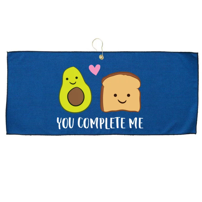 Avocado Toast You Complete Me Valentines Day Avocado Toast Large Microfiber Waffle Golf Towel