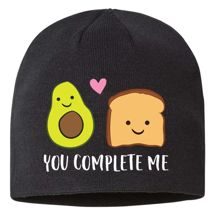 Avocado Toast You Complete Me Valentines Day Avocado Toast 8 1/2in Sustainable Knit Beanie