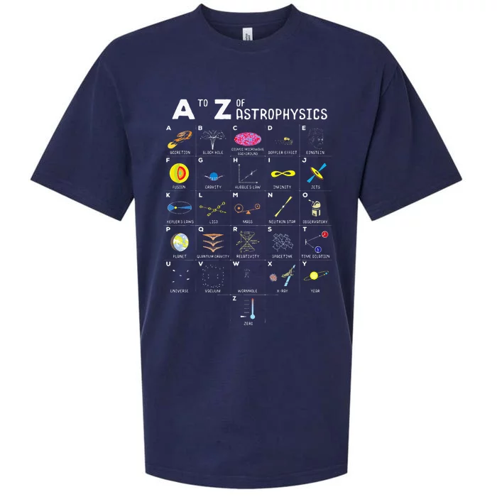 A To Z Funny Astronomy Lover Astrophysics Astronomer Gift Sueded Cloud Jersey T-Shirt