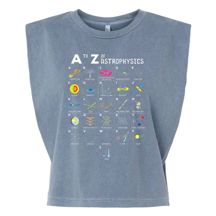 A To Z Funny Astronomy Lover Astrophysics Astronomer Gift Garment-Dyed Women's Muscle Tee