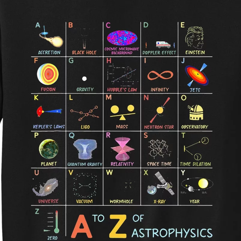 A To Z Funny Astronomy Lover Astrophysics Astronomer Sweatshirt