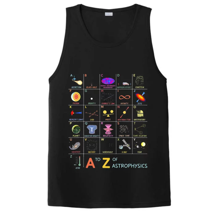 A To Z Funny Astronomy Lover Astrophysics Astronomer Performance Tank