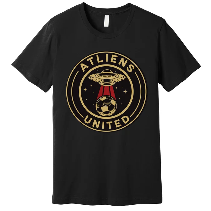 Atliens United 404 United Atlanta Soccer Fan Jersey Funny Premium T-Shirt