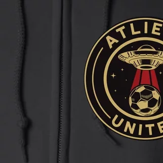 Atliens United 404 United Atlanta Soccer Fan Jersey Funny Full Zip Hoodie