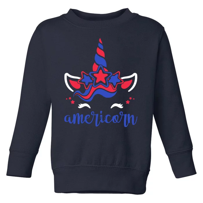 American Unicorn 4th Of July Toddler Sweatshirt