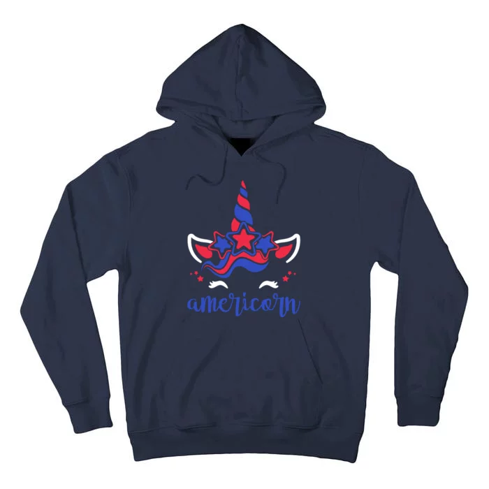 American Unicorn 4th Of July Tall Hoodie