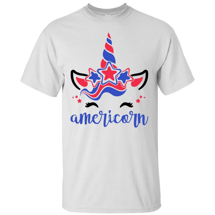 American Unicorn 4th Of July Tall T-Shirt