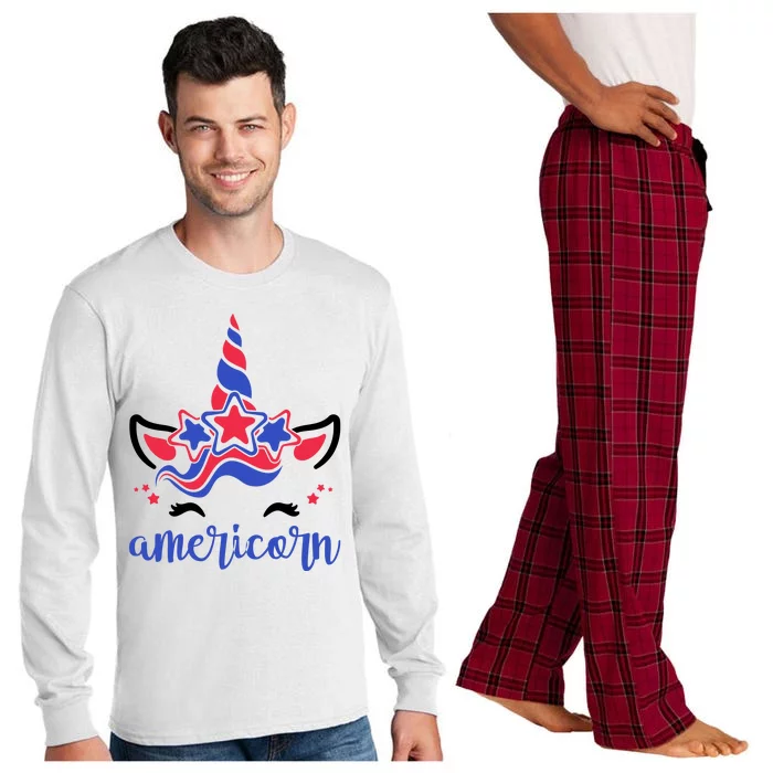 American Unicorn 4th Of July Long Sleeve Pajama Set