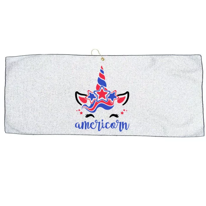 American Unicorn 4th Of July Large Microfiber Waffle Golf Towel