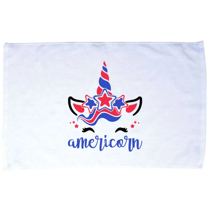 American Unicorn 4th Of July Microfiber Hand Towel