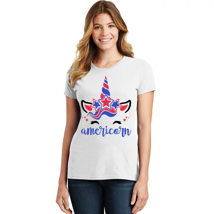 American Unicorn 4th Of July Women's T-Shirt