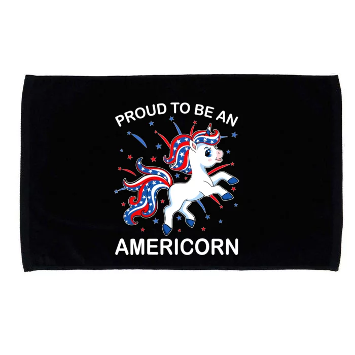 Americorn Unicorn 4th of July Girl Americorn Merica Microfiber Hand Towel