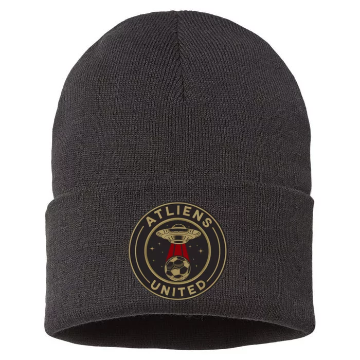 Atliens United 404 United Atlanta Soccer Fan Jersey Funny Sustainable Knit Beanie