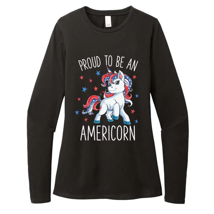 Americorn Unicorn 4th Of July Mericorn Merica Womens CVC Long Sleeve Shirt