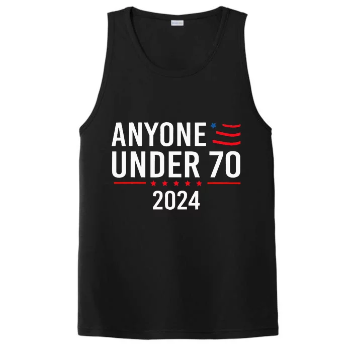 Anyone Under 70 2024 Funny Performance Tank