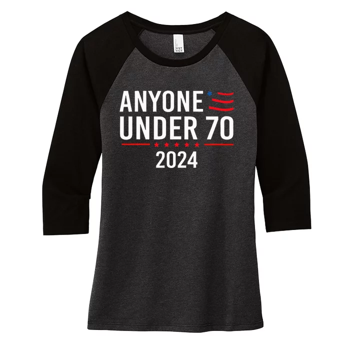 Anyone Under 70 2024 Women's Tri-Blend 3/4-Sleeve Raglan Shirt