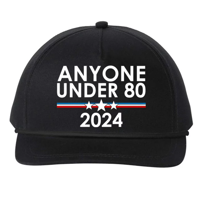 Anyone Under 80 2024 Funny Political Snapback Five-Panel Rope Hat