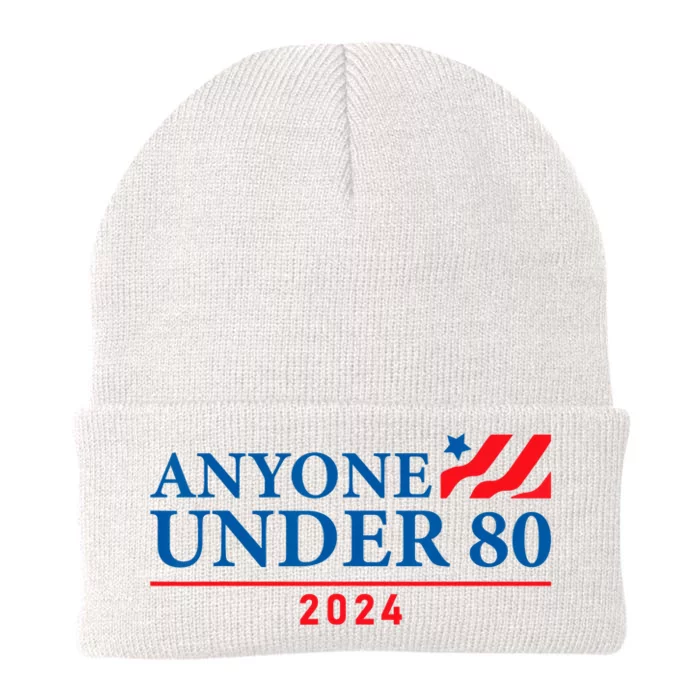 Anyone Under 80 2024 Funny Political Gift Knit Cap Winter Beanie