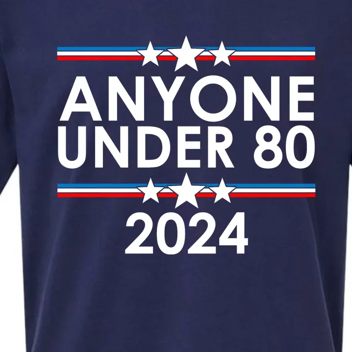 Anyone Under 80 2024 Funny Political Sueded Cloud Jersey T-Shirt