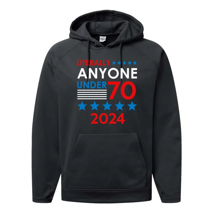 Anyone Under 80 70 2024 Election President Congress Term Performance Fleece Hoodie