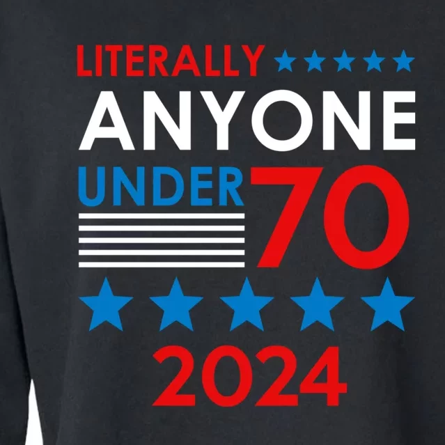 Anyone Under 80 70 2024 Election President Congress Term Cropped Pullover Crew