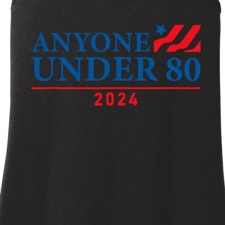 Anyone Under 80 2024 FUNNY Ladies Essential Tank