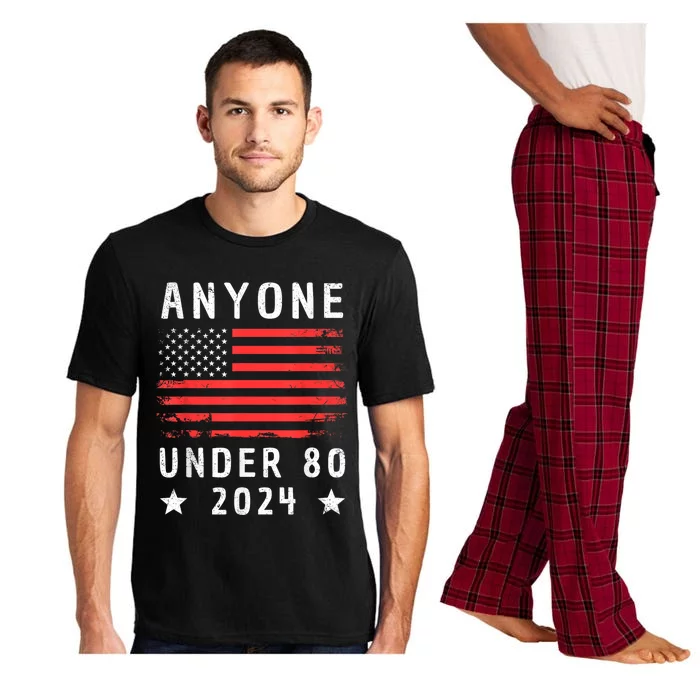 Anyone Under 80 2024 Anti Biden Anti Trump Pajama Set